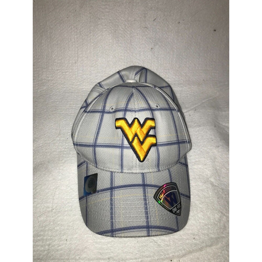 West Virginia Mountaineers Top of the World Kayo Stretch fit hat M/L Plaid